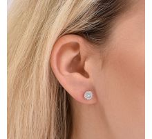 Срібні пусети з фіанітами (2622/9р-CZ): купить