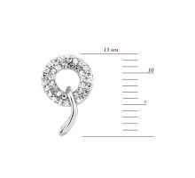 Серебряные пусеты с фианитами (JB00434): купить