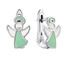Серебряные серьги Ангел (ВС-058емр)