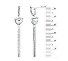 Серебряные серьги-подвески (2E13311): купить