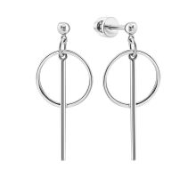 Серебряные серьги-подвески (ВС-154/1р)