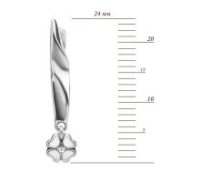 Серебряные серьги с бриллиантами (2548/1р-BR): купить