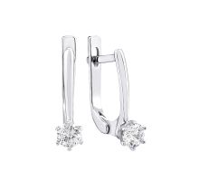 Серебряные серьги с фианитами (20247)