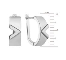 Серебряные серьги (SE38505-W): купить