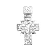 Серебряный крестик. Распятие Христа (913)