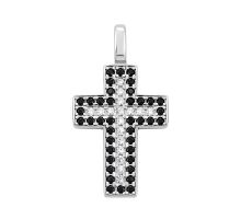 Серебряный крестик с фианитами (500863-Кр.Р л.к.б/ч40)