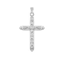 Серебряный крестик с фианитами (SZDP10812)