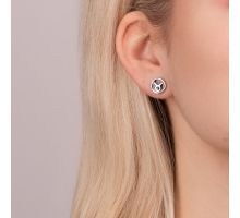 Серебряный одиночный пуссет Телец (СП956(зв)с mono): купить