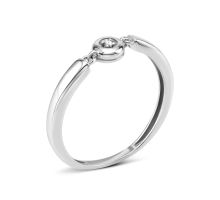 Серебряное кольцо с бриллиантом (1872/1р-BR)