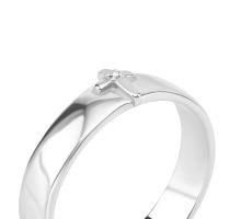 Серебряное кольцо с бриллиантом (1893/1р-BR): купить