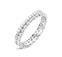Серебряное кольцо с фианитами (674к/род)