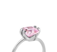 Серебряное кольцо с фианитом (к1294ржRh): купить