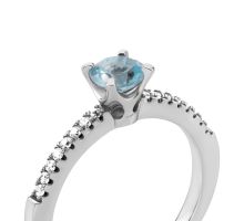 Срібна каблучка з топазом та фіанітами (Тд0024/топsw-R): купить