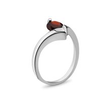 Серебряное кольцо с гранатом (к1273грRh)