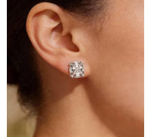 Серебряные пусеты с фианитами (AE04092): купить