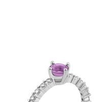 Серебряное кольцо с аметистом и фианитами (SZDR32228): купить