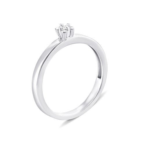 Серебряное кольцо с бриллиантом (СД-030р)