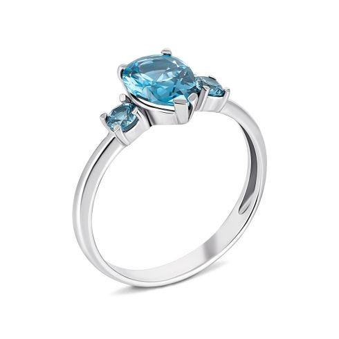 Срібна каблучка з кварцом London blue (1732/1р-QLB)