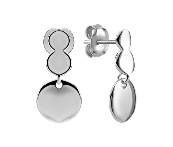 Срібні сережки-підвіски (B02601)