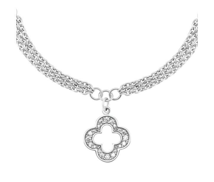 Серебряный браслет с фианитами (684Б.Rh): купить