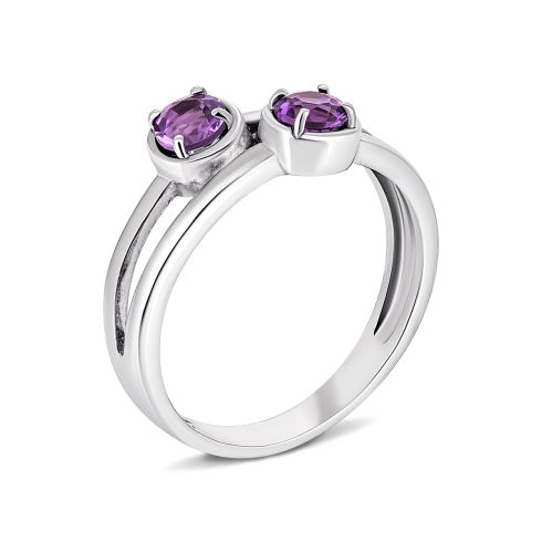 Серебряное кольцо с аметистом (1742/1р-AMET)