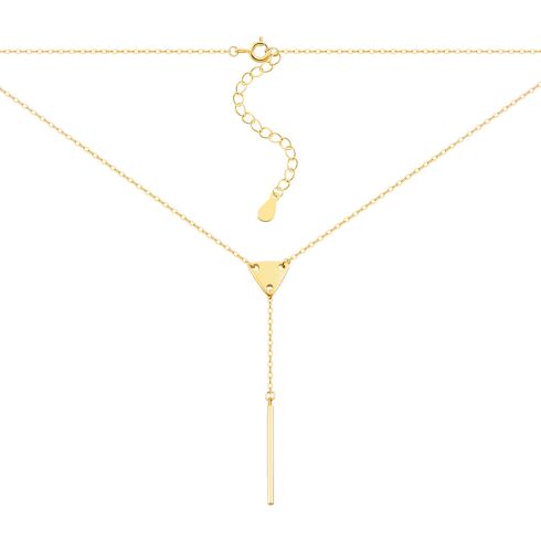 Серебряное колье с позолотой (5D13240-GD)