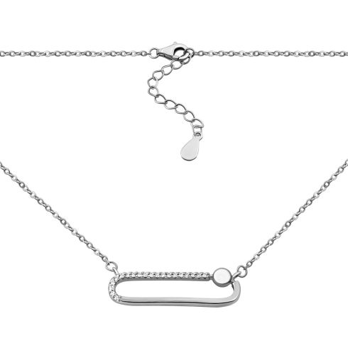 Серебряное колье с фианитами (FN18417)