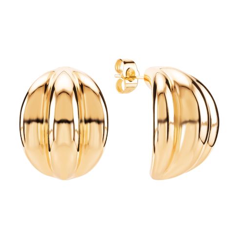 Пустотелые серьги из нержавеющей стали (E-A-431GD)