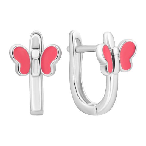 Серебряные серьги с эмалью (SZDE06701)