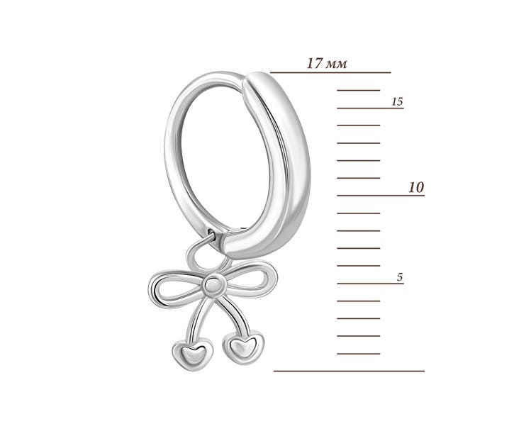Срібні сережки-конго (EA59247): купить