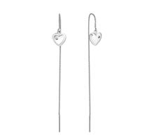 Срібні сережки-протяжки (продевки) з фіанітом (EA60391)