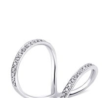 Фаланговое серебряное кольцо с фианитами (500092-Р): купить