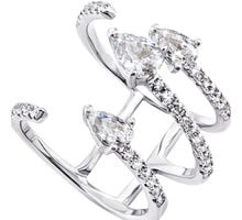 Фаланговое серебряное кольцо с фианитами (GR4325): купить