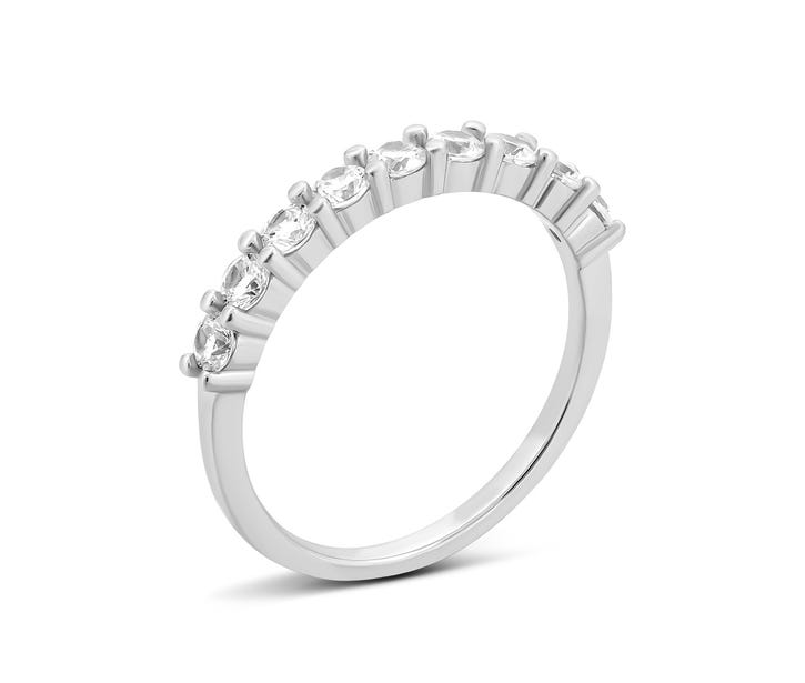 Наборное двойное серебряное кольцо с фианитами (SZDR00561): в Украине