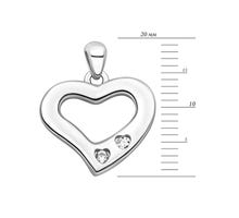 Серебряная подвеска Сердце с фианитами (PE41108): купить