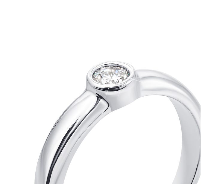 Серебряное кольцо с фианитом (PSS1112-R/12/1): цена