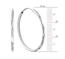 Срібні сережки-конго (SE00588-25mm): купить