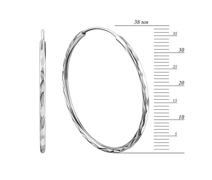 Срібні сережки-конго (SE00611-35mm): купить