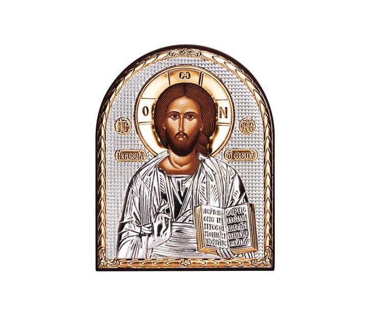 Серебряная икона Иисус Христос (EP 3-001 XG/P)