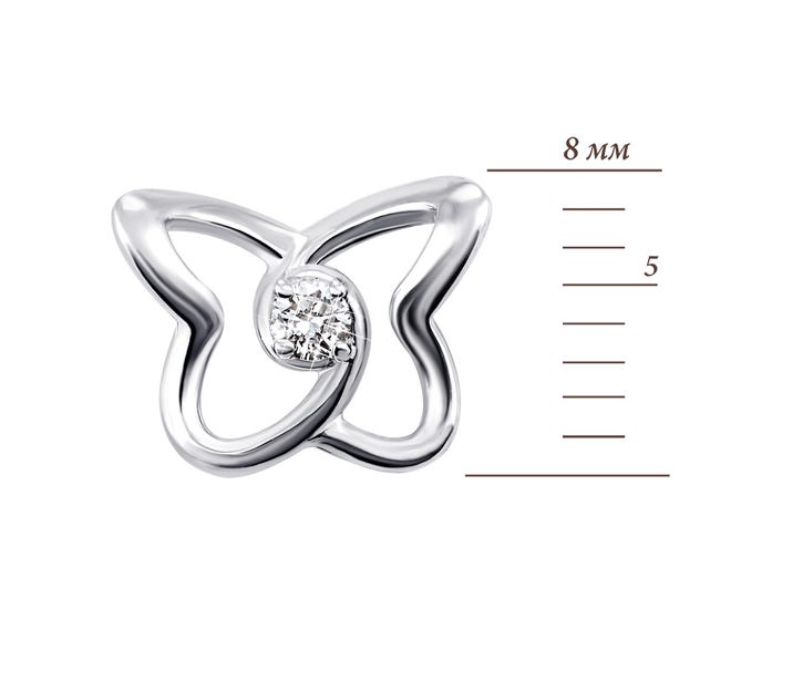Срібна підвіска Метелик з діамантами (СД-026р): купить