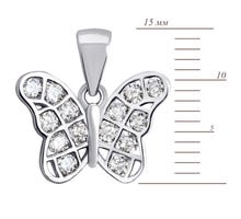 Срібна підвіска Метелик з фіанітами (1PE66957): купить