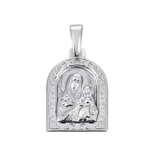 Срібна підвіска-іконка Божої Матері «Казанська» (ПБ257с)