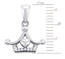 Срібна підвіска Корона з фіанітами (TP075907): купить