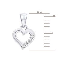 Срібна підвіска Серце з діамантами (3933р-BR): купить