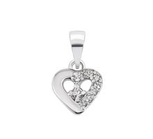 Срібна підвіска Серце з діамантами (3935р-BR)