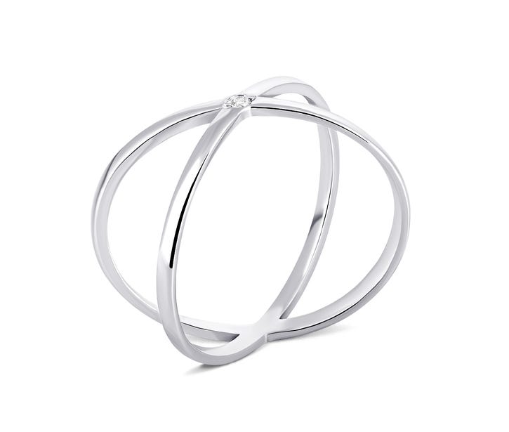 Серебряное кольцо с фианитом (81676б)