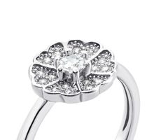 Серебряное кольцо Цветок с фианитами (S610r): купить