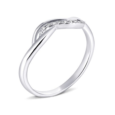 Серебряное кольцо с бриллиантами (1764/1р-BR)