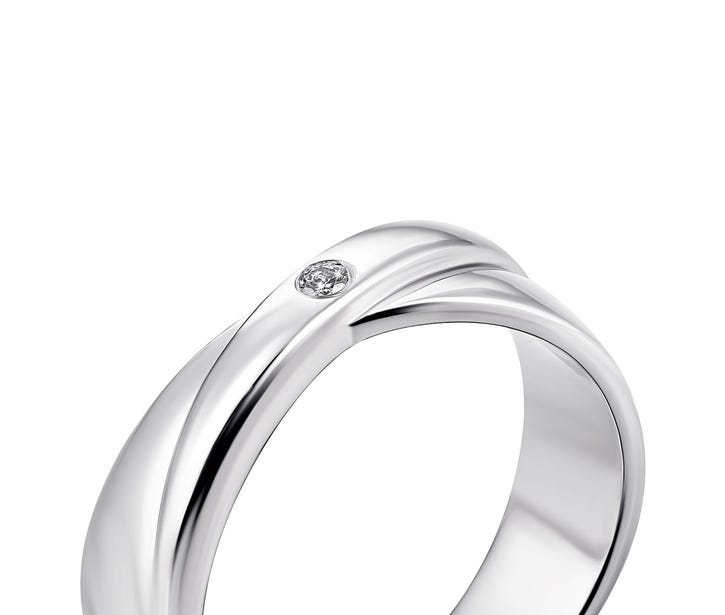 Срібна каблучка з діамантом (900000-Р): цена