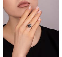  Серебряное кольцо с фианитами (10594чб): купить